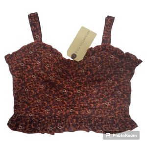 BOG Collective Crop Top NWT Floral Pattern Size Small